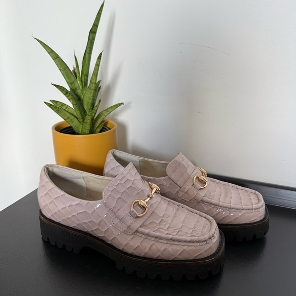 Intentionally Blank lavender purple croc HK-2 lug platform loafers - size 7 - Picture 7 of 10